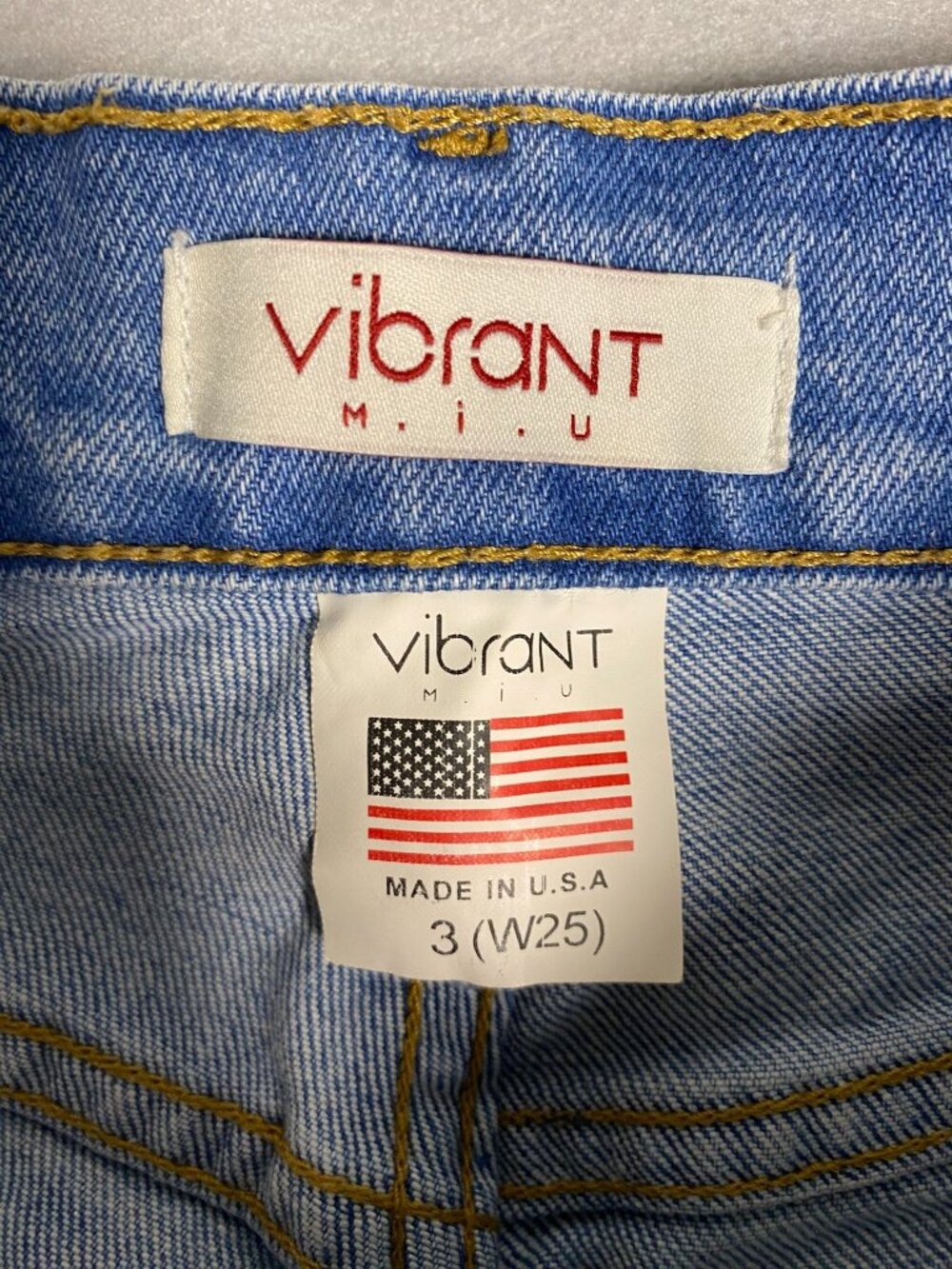 Vibrant M.I.U. Womens High-Waisted Elastic Hem Relaxed Fit Denim Jeans 3 W25 USA - Picture 3 of 7